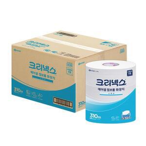 [유한킴벌리]크리넥스 물에잘녹는 에어셀 점보롤 화장지 스마트 310m 12롤 대용량 업소용 45391