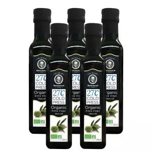 브로슈낭 초저온 냉압착 엑스트라버진 올리브오일 250ml x 5병 / 100% 유기농 산도 0.28%