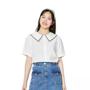 세이브존07 빅카라흰색블라우스  24M1652
