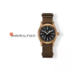 해밀턴 카키필드 메카니컬 브론즈 티타늄 38mm 가죽 H69459530