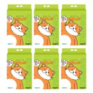 두부랑캣츠 녹차 플러스 7Lx6개 / 고밀도2mm 가는입자