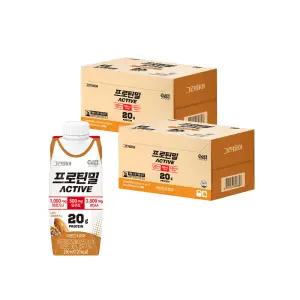 정식품 그린비아 프로틴밀 액티브 아몬드와호두 250ml 36팩 단백질 영양음료 간식 아침식사 식사대용 간편 먹기좋은