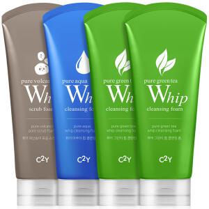 C2Y 폼클렌징 120ml 그린티 2개+아쿠아+화산송이