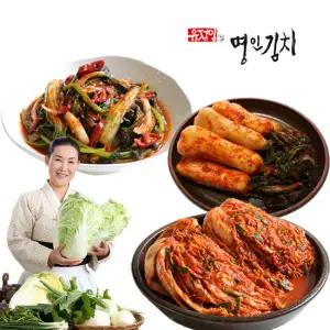 [식품명인 유정임] 포기김치3kg+총각김치2kg+열무얼갈이2kg