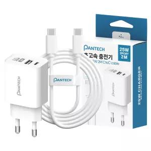 팬택 25W 2포트 PD 3.0 PPS 초고속충전기 45W 2M CtoC 케이블포함