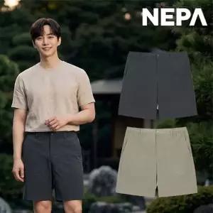 [네파](대전신세계)(정상가 89,000원) 남성 여름 시원하고 신축성 좋은 린넨 디플라이 5부 반바지 7K31764