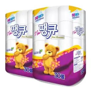 [NS홈쇼핑][TC] NEW 땡큐 화장지 14M 30롤 X 2개[35737505]