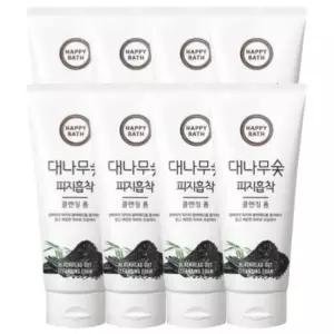 해피바스 폼클렌징 대나무숯 피지흡착 200ml 8개