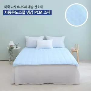로렌데코 드롭 PCM 냉감 밴딩 패드 퀸 블루