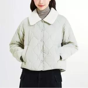 스파오 탈착 칼라 경량 퀼팅 재킷 SPJAE4TG01-K)