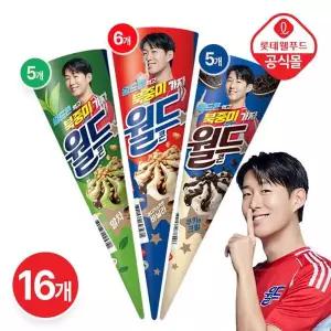 [NS홈쇼핑][롯데] 손흥민 한정판 월드콘 3종 믹스 16개 (바닐라 6/쿠앤크 5/말차 5)..[36012174]