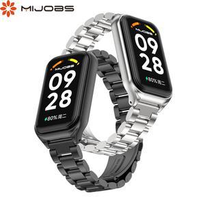 샤오미 레드미 스마트 밴드 Redmi band 3 용 미 Mi Band 9 Active 액티브 스트랩 메탈 손목밴드 시계줄