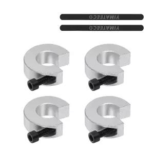 선형 레일 한계 고정 링 4pcs 12mm SBR12 스톱 칼라 충돌 블록 스토퍼 알루미늄 합금 샤프트 CNC 부품 도구