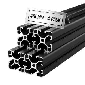 VEVOR 4PCS 4040 알루미늄 압출 프로파일 15.75인치 400mm T 슬롯 유럽 표준 양극 산화 처리 선형 레일