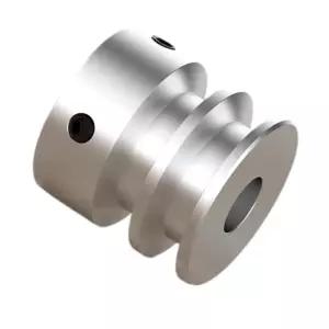 CHANCS 알루미늄 합금 더블 그루브 풀리 30mm OD 고정 보어 V자형 모터 샤프트 드릴링 머신 PU 원형 벨트
