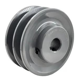 Saelno 2BK40-3/4 더블 그루브 풀리 v 벨트 3/4인치 보어 3.95인치 OD AAX BX 4L 5L 모터 주철