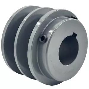 Saelno 2BK28-1 1/8 더블 그루브 풀리 v 벨트 1 1/8인치 보어 2.95인치 OD AAX BX 4L 5L 모터 주철