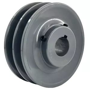 Saelno 2BK52-1 1/8 더블 그루브 풀리 벨트 4.95인치 OD 1 1/8인치 보어 AAX BX 4L 5L V 시브 주철