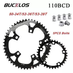 BUCKLOS 110BCD 체인링 로드 바이크 50-34T 52-36T 53-39T 접이식 자전거 110 크라운