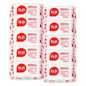 비앤비 세탁비누 아카시아 200g x5개+카모마일 x5