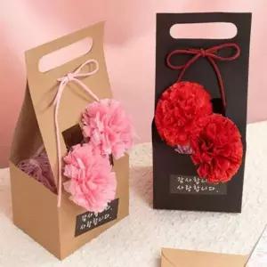 DIY 유치원카네이션만들 어린이만들기 카네이션꽃바구니 어버이날카네이션 DIY키트 세트 카네이션 꽃바구니