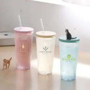 670ml 국내생산 주문 제작 심플 빨대컵 DD-09907