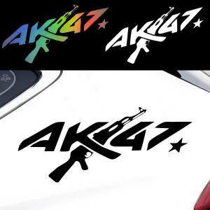AK47 총 개인화 된 크리 에이 티브 AK 47 자동차 스티커 자동차 바디 범퍼 창 오토바이 노트북 벽 비닐 필름 데칼 자동차 액세서리