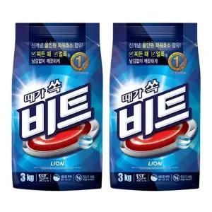 [하프클럽/]비트 분말 세탁세제 파우치 3kg x 2
