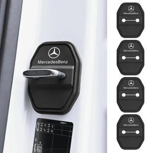 2/4pcs 실리콘 자동차 문 잠금 버클 보호 커버 메르세데스 벤츠 호환 AMG W204 W213 W176 Cla 스마트 액세