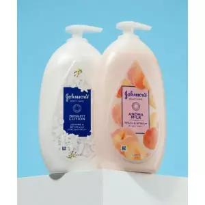 매장정품 JOHNSON'S 브라이트 로션 쟈스민화이트 릴리 500ml+아로마 밀크 피치 애프리콧500ml