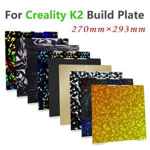 Creality K2 빌드 플레이트 양면 프린팅 시트 탄소 섬유 반투명 PEO PEI 파우더 코팅 3d 프린터 액세서리