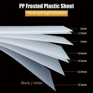 0.3-2mm 서리로 덥은 반투명 PP 플라스틱 플레이트 PVC 얇은 시트 DIY 모델 재료 홈 인테리어 가공 액세서