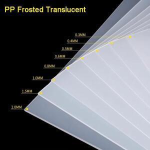 PP 반투명 플라스틱 플레이트 두께 0.3 0.6-2mm PVC 얇은 시트 DIY 재료 가공 맞춤형