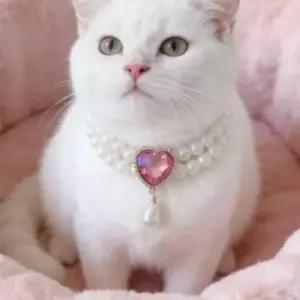 강아지 고양이 진주 목걸이 반려동물 펜던트 패션 악세사리
