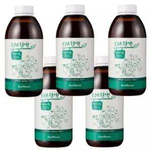 EM원액 500ml 5개 미생물제제 자연연료 유기물발효 악취제거 수질정화 환경개선 미생물효소 이엠원액