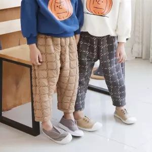 멋스러운 배기핏 스타일과 기모 안감 어린이 팬츠키즈가을 등원룩 바지 아동 겨울 초등학생 유복 주니어 등