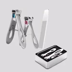 네일아트 두꺼운 발톱 깎이 대 소+글라스 파일 세트 2내성케어 손톱깎이 깍이 이대 관리기