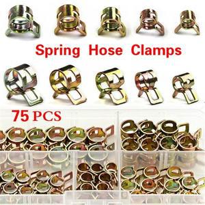 와이어로프클립 75Pcs 6mm 7mm 8mm 9mm 10mm 연료 스프링 클립 선택 진공 실리콘 호스 클램프 자동차 오일 워터 튜브