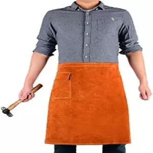 포켓 24인치 X 25인치 가죽 와싯 도구 남녀용 반 앞치마가 있는 QeeLink 용접 허리