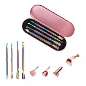 네일아트 손발톱 큐티클 푸셔 4종 세트관리 용버퍼 용품 손톱 케어 손질 니퍼 제거