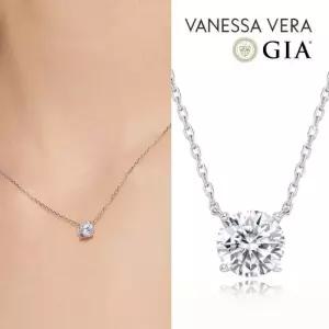 바네사베라 18K GIA 랩 그로운 다이아몬드 1CT 목걸이