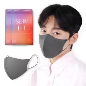 CLA 슬림핏 라이트패키지 보건용 컬러 새부리형 마스크 대형 KF94 딥그레이 50매입