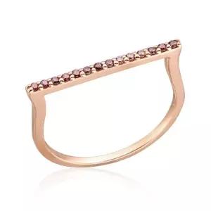 [비앤비골드] 14K 슬림 라운딩 1.1mm 컬러큐빅 하프밴드 실반지 NPR29764