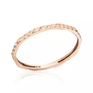 [비앤비골드] 14K 슬림 컷팅 1.2mm 각면 올밴드 실반지 NPR29766