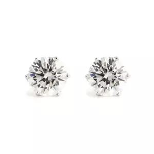 [비앤비골드] 14K 심플 프롱셋팅 5.5mm 큐빅 침귀걸이 한쌍 NPE29884