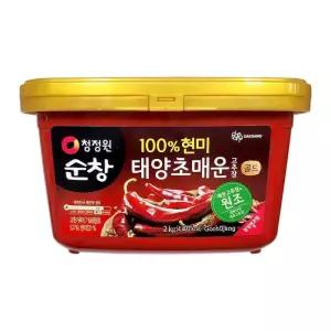 [가공식품센터(무)]청정원 순창 100%현미 태양초 매운고추장 골드 2kg