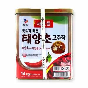[가공식품센터(무)]CJ 해찬들 태양초 고추장 골드 14kg