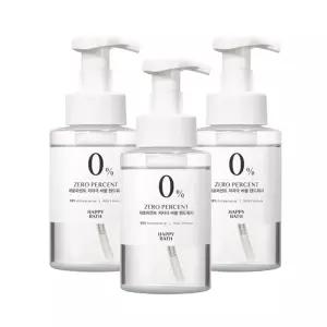 해피바스 제로 퍼센트 저자극 버블 핸드워시 500ml 3개