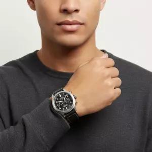 타이맥스 패션믹스매치 25FW 블랙 워터베리 에이스 크로노그래프 41mm 손목 시계 TW2Y19000