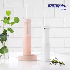 아쿠아픽 휴대용 무선 구강세정기 치아세정기 물치실 AQ-208 (화이트/핑크)